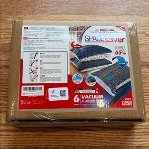 NIB SpaceSaver 6-Pack Jumbo Vacuum Storage Bags with Hand Pump